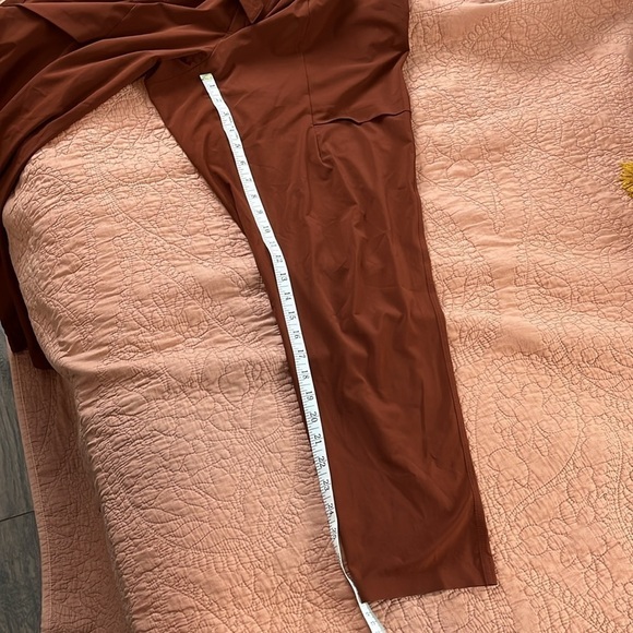ATHLETA Skyline Rust Color Stretch Belted Casual Pull-on Ankle Pants Size 12 - Picture 15 of 15